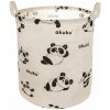 Kôš na hračky, uzatvárateľný, bavlna, Panda - béžový, 43L