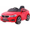 JOKO Elektrické autíčko BMW 6 GT, kožené sedadlo, penové kolesá, FM rádio, USB, MP3, červené