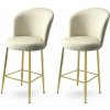 Súprava barových stoličiek Alte Cream and Gold, 2 ks, 2 ks