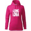 Swimming is in my DNA - Mikina dámská Cape s kapucí - XL ( Purpurová )