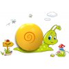 EUlight Detské nástenné svietidlo Snail, 1x oranžové plastové tienidlo, gr