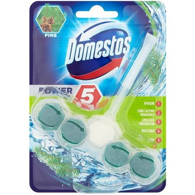 Domestos Power 5 Pine tuhý WC blok 55 g