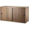 String Komoda String Cabinet With Sliding Doors 78 x 30, walnut