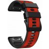Silikónový remienok Ricardo 22mm (pro Garmin Fenix 8/7/6 (47mm), Epix 2 aj.), červený, QuickFit