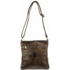 STELLA dámska crossbody koženková kabelka Tmavohnedá