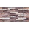 Samolepiace PVC 3D panely 518, cena za kus, rozmer 60 x 30 cm, 3D drevený obklad dub tmavý, IMPOL TRADE