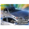 Deflektory - protiprievanové plexi Mazda 3 Sedan 4D 2003 - 2009 (+zadné)