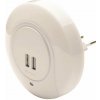 ACA Lighting nočné svetlo do zásuvky 1 W/4 000 K/IP20/2× USB/súmrakový senzor 5208055082797