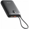 Swissten Voltbox 35W 20000 mAh s integrovanými káblami USB-C a Lightning čierna
