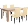 Leon 4+1 jedálenský set dub sonoma - béžová