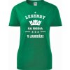 Zelené dámske tričko Legendy sa rodia v januári darček k narodeninám pre ženu