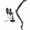 Mozos Mikrofon Mozos USB Mikrofon MKIT-900PRO Gamer + Stojan na mikrofon Rameno Černá 80 cm SB41