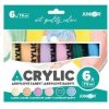 Akrylové farby JUNIOR 75 ml - 6 ks sada Pastel