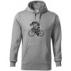 Cyklo kostra - Mikina pánska Cape s kapucňou - XL ( Tmavosivý melír )