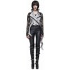 vesta DEVIL FASHION 'I think I am Paranoid Punk Layered Hemline sivá S