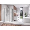 Aquatek HOLIDAY S4 Štvrťkruhový sprchový kút 90x90x195cm, posuvné dvere, chróm, sklo číre AQ HOLIDAYS4CH9062