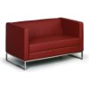 Kožená sedacia súprava CUBE, dvojmiestna, červená