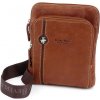 Beverly Hills Polo Club Taška crossbody kožená BHPC Explore S 2 L tabaková