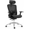 Mark Adler Ergonomická otočná kancelárska stolička, sieťovaný ventilačný materiál, čierna