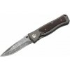 Vega Böker Manufaktur Solingen 111054DAM Leopard-Damast II vreckový nôž 9,6 cm, damašek, drevo, hliník