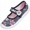Dievčenské papuče kvietky sivé Vi-GGa-Mi, veľ. 30