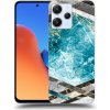 Picasee silikónový prehľadný obal pre Xiaomi Redmi 12 4G - Blue geometry