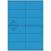 Labelea Samolepiace etikety 105x48 mm farebné papierové, na hárku A4, pre laserovú a atramentovú tlač, Farba etikiet Modrá, Počet hárkov v balení 100 EPY105048PB012S