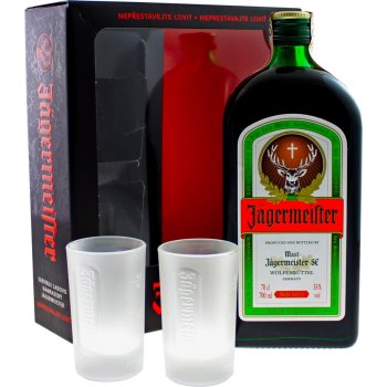 Jägermeister 35% 0,7 l (darčekové balenie 2 poháre)