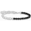 THOMAS SABO náramok na charm Black onyx beads and chain links A2098-130-11