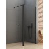 New Trendy New Soleo Black stena sprchového kúta walk -in 100 cm čierna matný/sklo priehľadné K-0784