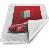 Sablio Deka pre bábätko Ferrari Talianska vlajka na červenom bloku - 90x120 cm