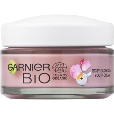 Garnier Bio Rosy Glow 3in1 vyživujúci a rozjasňujúci denný krém na unavenú pleť 50 ml pre ženy