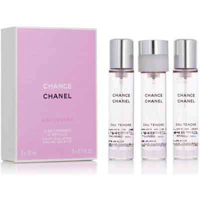 Chanel Chance Eau Tendre EDT pre ženy 3 x 20 ml (3 x náplň) darčeková sada