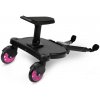 SWANEW Buggy Board so sedadlom Kiddy Board Footboard Univerzálna stojaca doska 360°Bike Design Príslušenstvo ku kočíkom Pomocný pedál Ružová