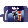 GILLETTE Cestovná sada ProGlide holiaci strojček + Fusion gél na holenie 200 ml + stojan