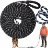 Výcvikové vodítko Wobell lanko čierne 10 m 11 mm reflexné