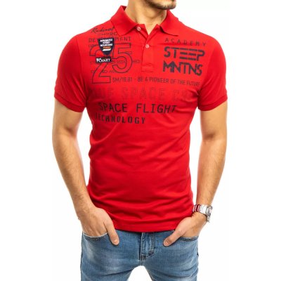 Dstreet pánske Polo tričko s potlačou Lakshman červené