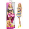 Mattel Barbie Modelka prúžkované šaty s volánmi, HPF73 (mHPF73)