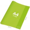 JUNIOR Neon Color A4, obal na zošit, PVC, 43,2x30,4mm, transparentný zelený