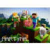 PUZZLE MINECRAFT + MENO DIEŤAŤA A4 - 70 dielikov
