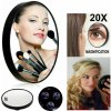 jesunfuzhu 20x zväčšovacie zrkadlo na make-up Okrúhle zrkadlo na make-up s prísavkou Comet Mirror Magnification Mirror, čierne