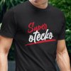 Tričko s potlačou SUPER OTECKO Pánsky Čierna 4XL