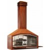 Voľne stojaci luxusný gril na drevo s komínom BRAAIMASTER FS DUO Corten Podstavec: Bez podstavca