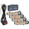 Carmotion Výstražné LED svetlo, oranžové, súprava 4 ks