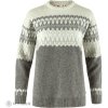 Fjällräven Övik Path Knit dámsky sveter, Grey/Chalk White M