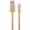 OEM GEMBIRD Opletaný USB-C - USB 2.0, M/M, 1,8 m, zlatý CCB-mUSB2B-AMCM-6-G Gembird