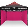 TENTino PROMO nožnicový stan 3x3 m STEEL s potlačenou STRECHOU Farba opláštenia: 14A - RUŽOVÁ, Počet bočních plachet: konstrukce + střecha TENTino + 1x boční strana