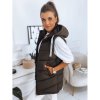 Kávová dámska vesta s kapucňou, ty2911-XXL XXL