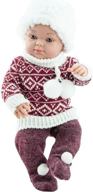 Paola Reina Realistické miminko chlapeček Minipikolin v huňaté čepici od Minipikolin 32 cm