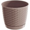 Prosperplast DRLO165 Kvetináč Ratolla Round 16,5cm Mocca 7529U